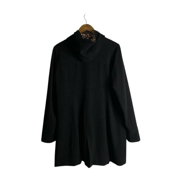 Torrid Women's Black Ponte Toggle Cozy Hooded Coat - Picture 12 of 13